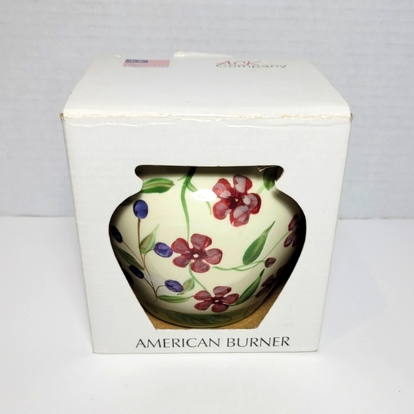 Lovely Handpainted Floral Butterfly Candle Wax Warmer Casa Vero by ACK NWT - Picture 9 of 9